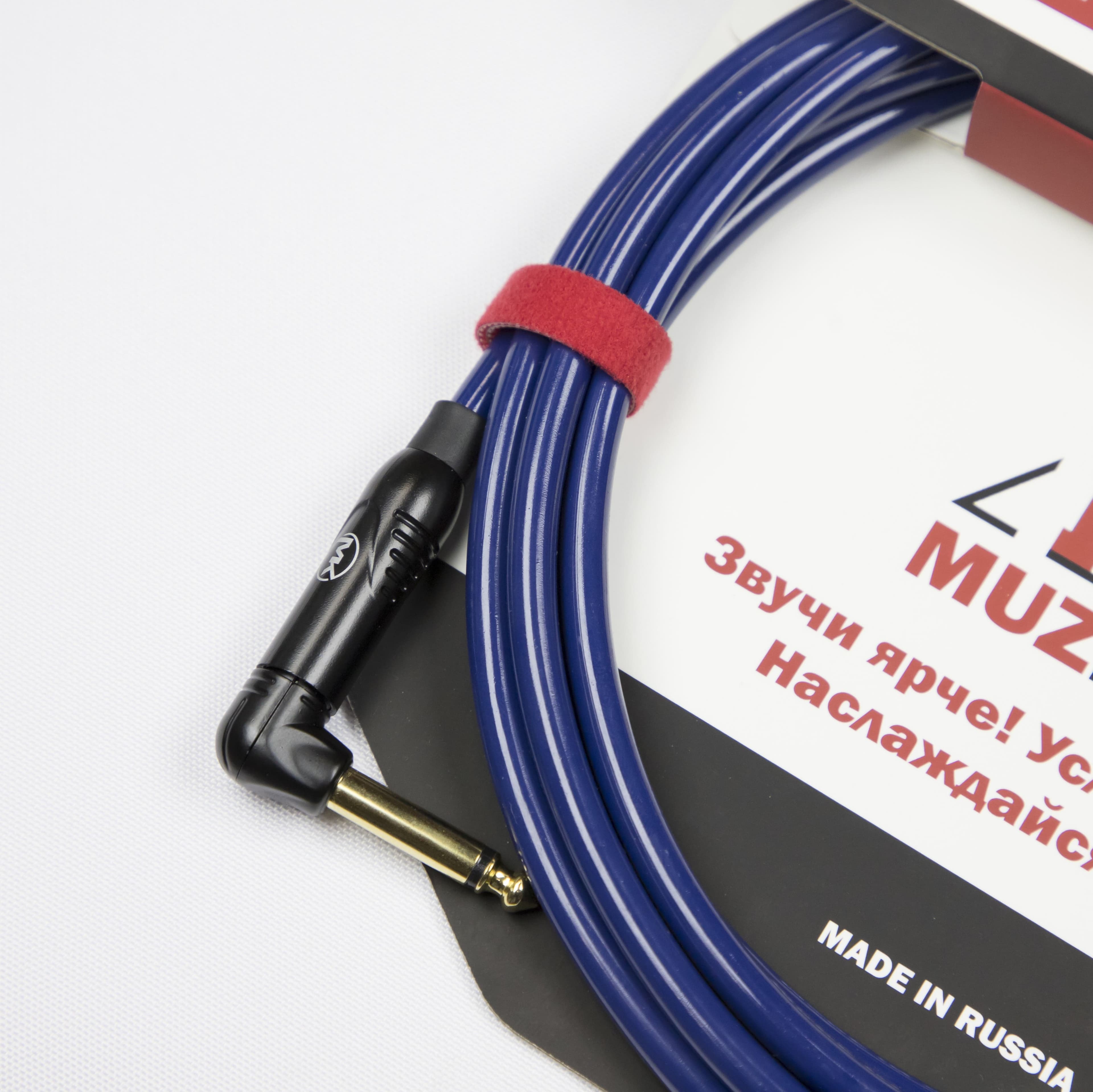Гитарный кабель MUZKABEL JSLIK1(R), JACK - JACK (Угловой) миниатюра 2