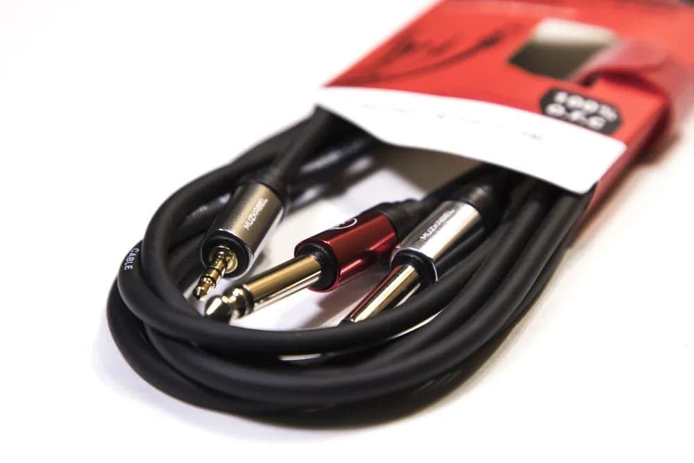 Аудио кабель MUZKABEL EYC01, MINI JACK (3.5) - 2JACK (моно) миниатюра 2
