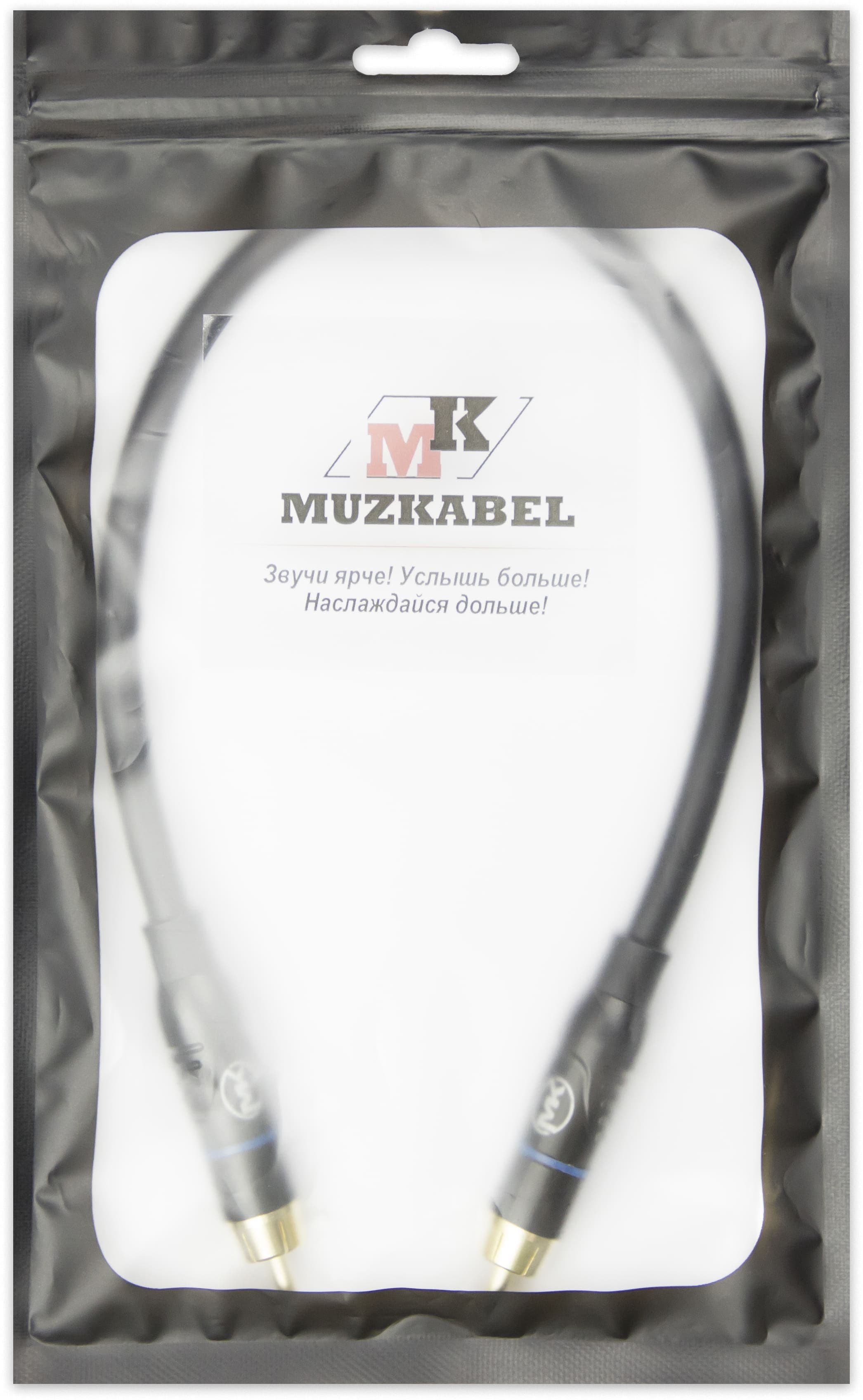 Патч-кабель MUZKABEL RSFIK4BP, RCA – RCA (Синее кольцо) миниатюра 2