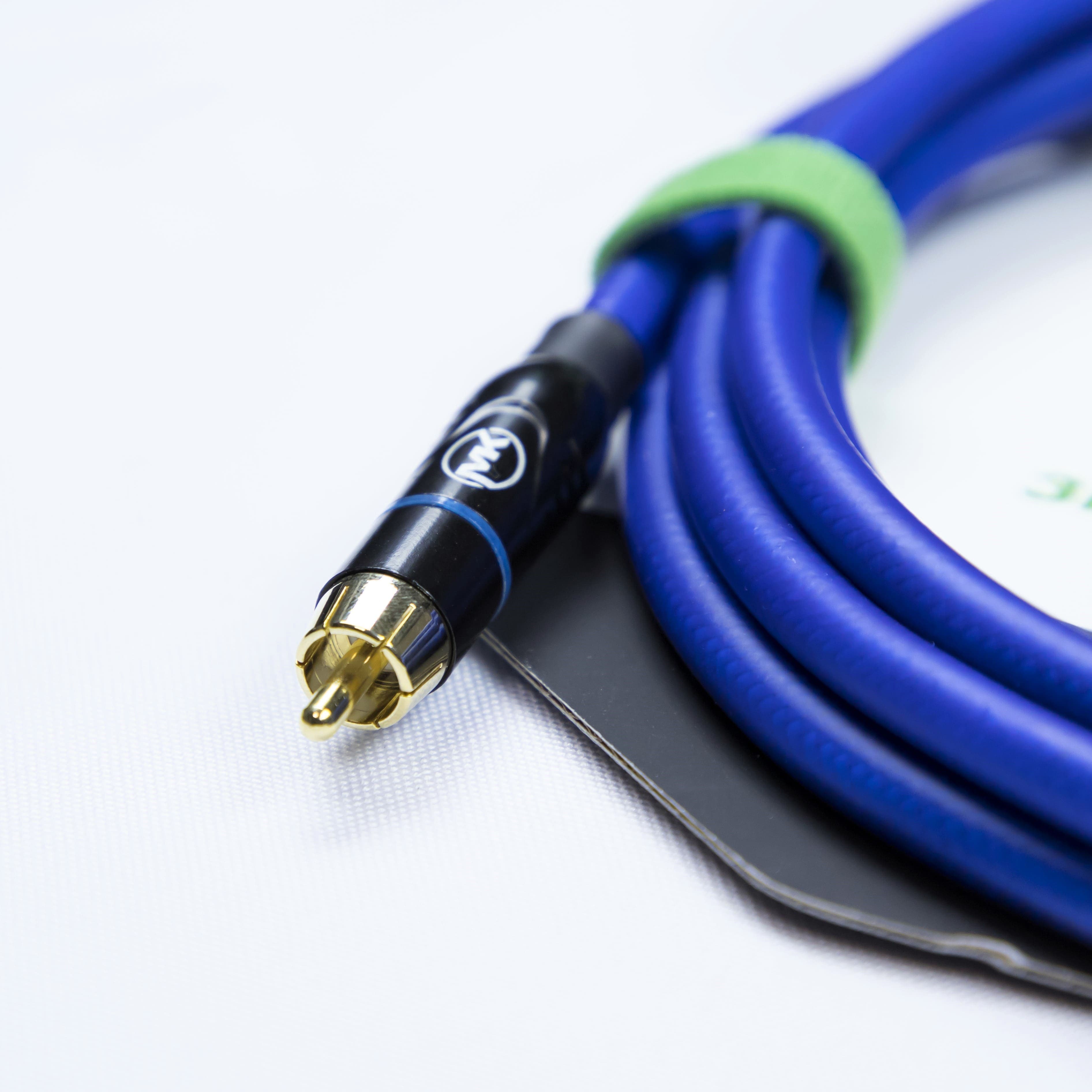 Аудио кабель MUZKABEL RCXMK5N, RCA - RCA (Синее кольцо) миниатюра 5