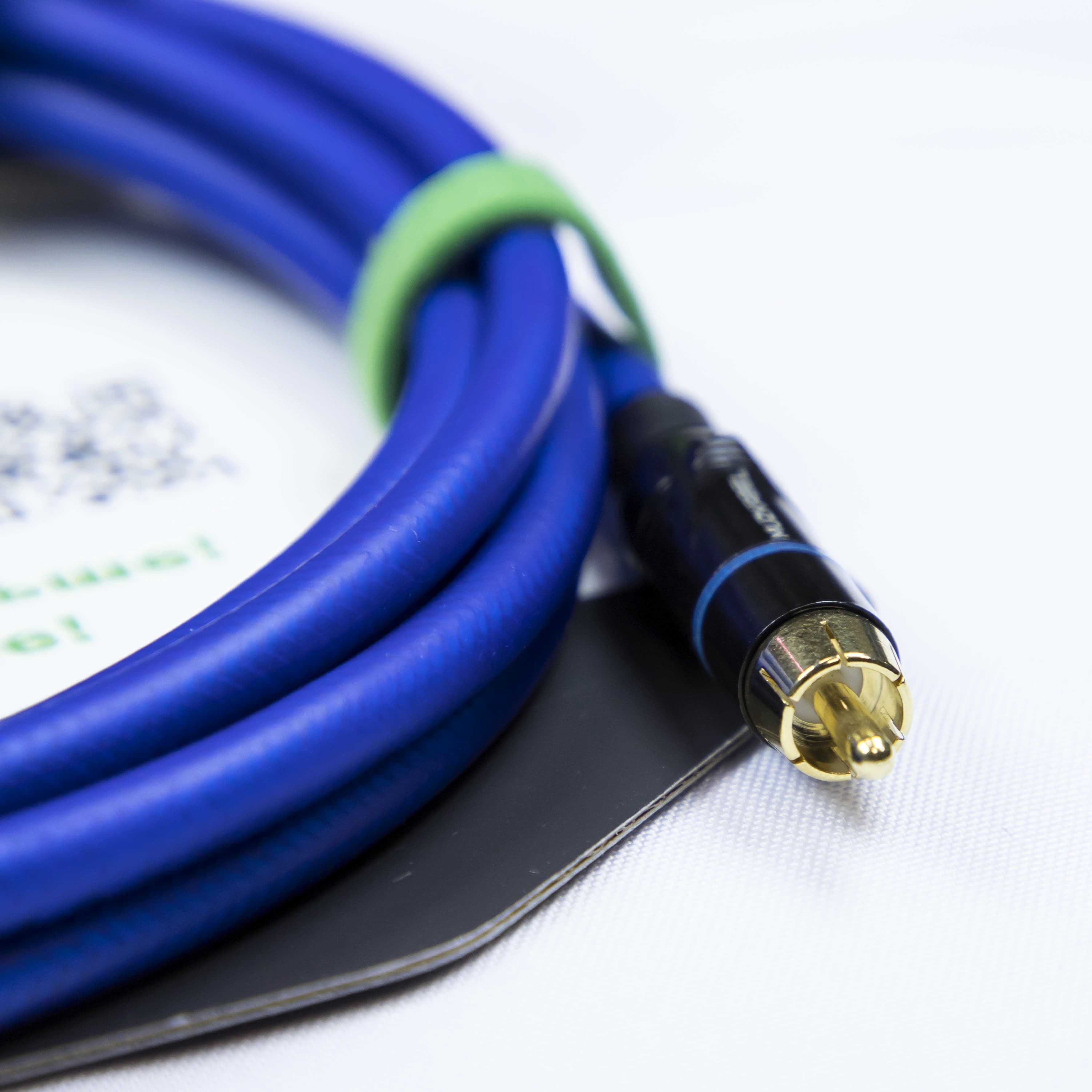 Аудио кабель MUZKABEL RCXMK5N, RCA - RCA (Синее кольцо) миниатюра 6
