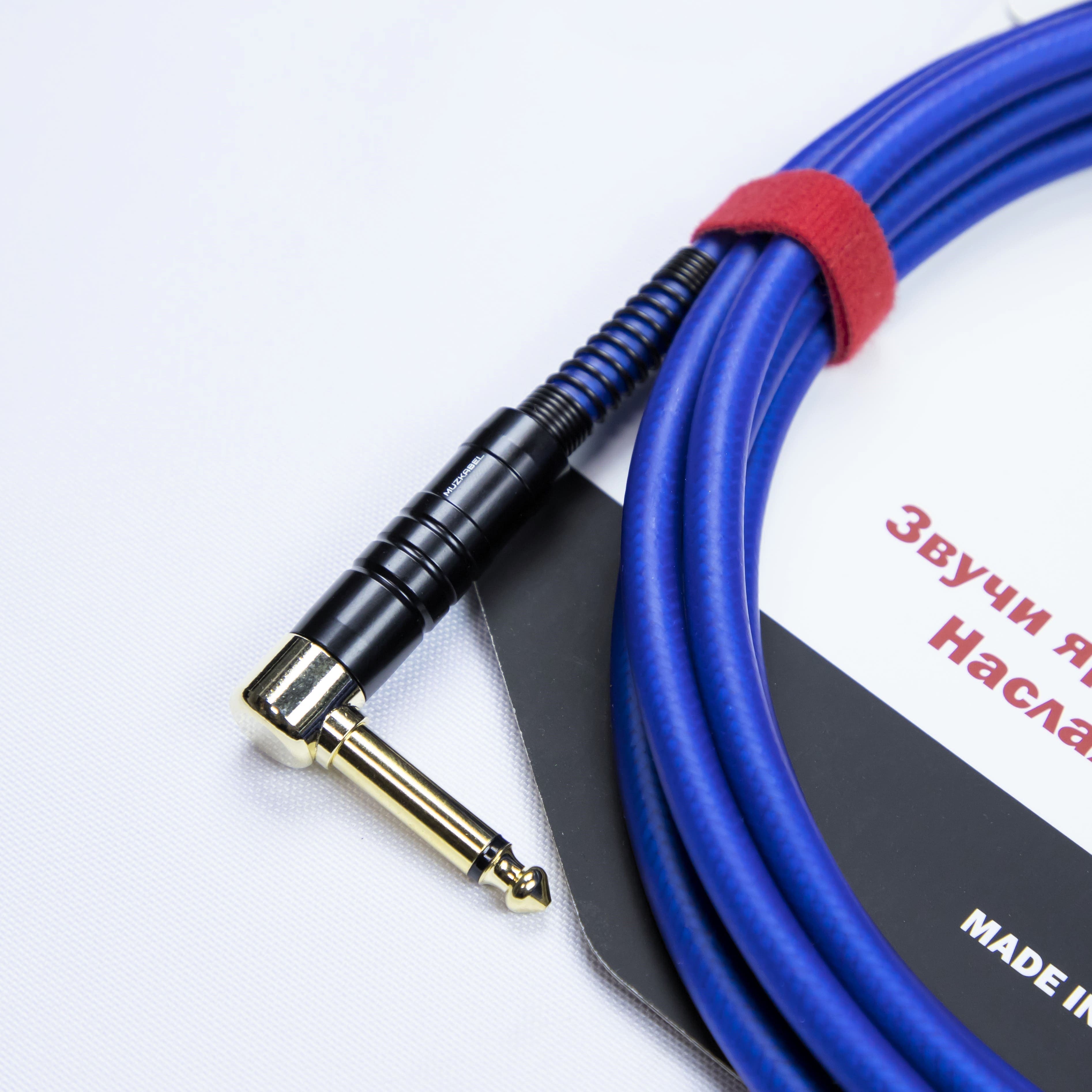 Гитарный кабель MUZKABEL JZMK5N(R), JACK - JACK (Угловой) миниатюра 2