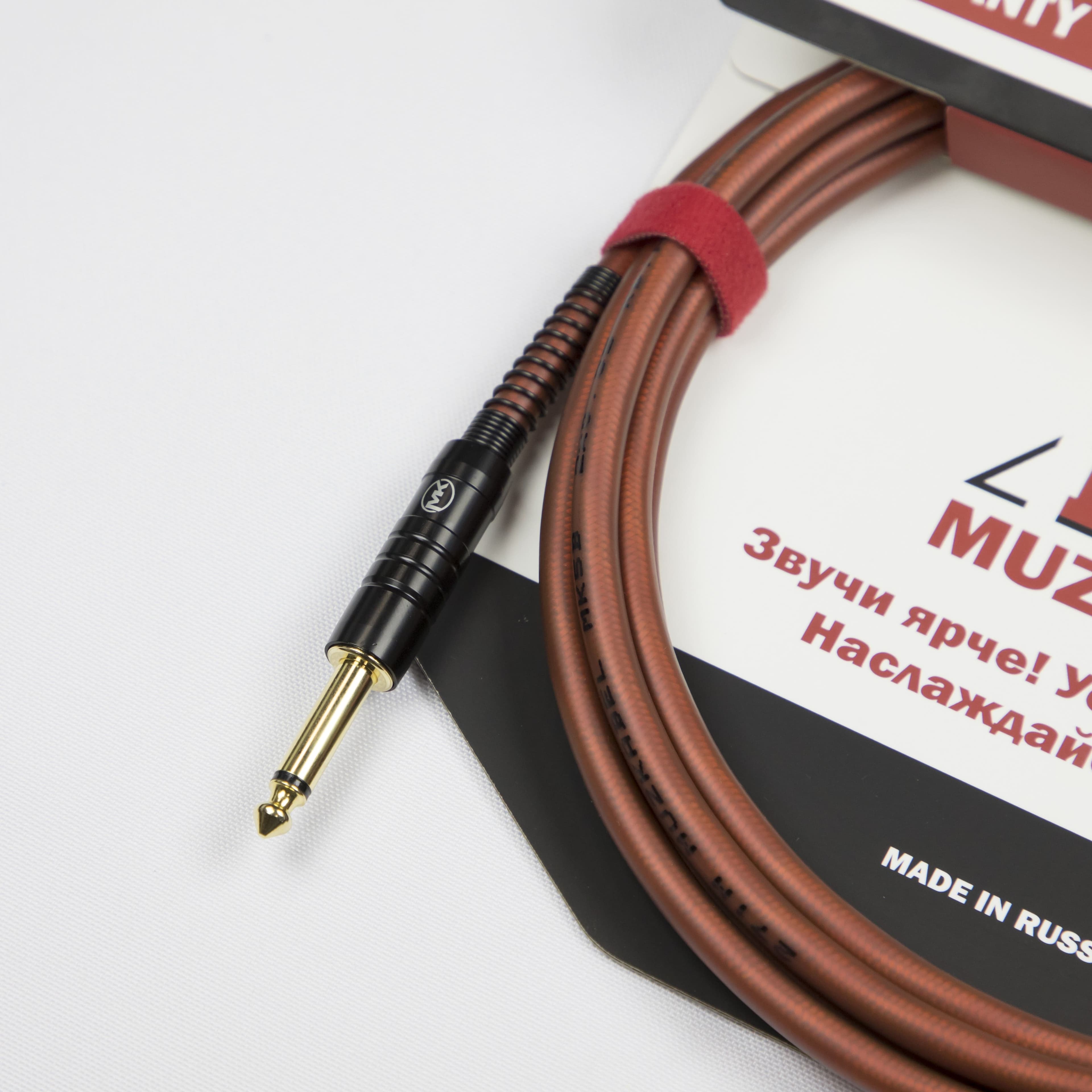 Гитарный кабель MUZKABEL JZMK5B, JACK (моно) - JACK (моно) миниатюра 2