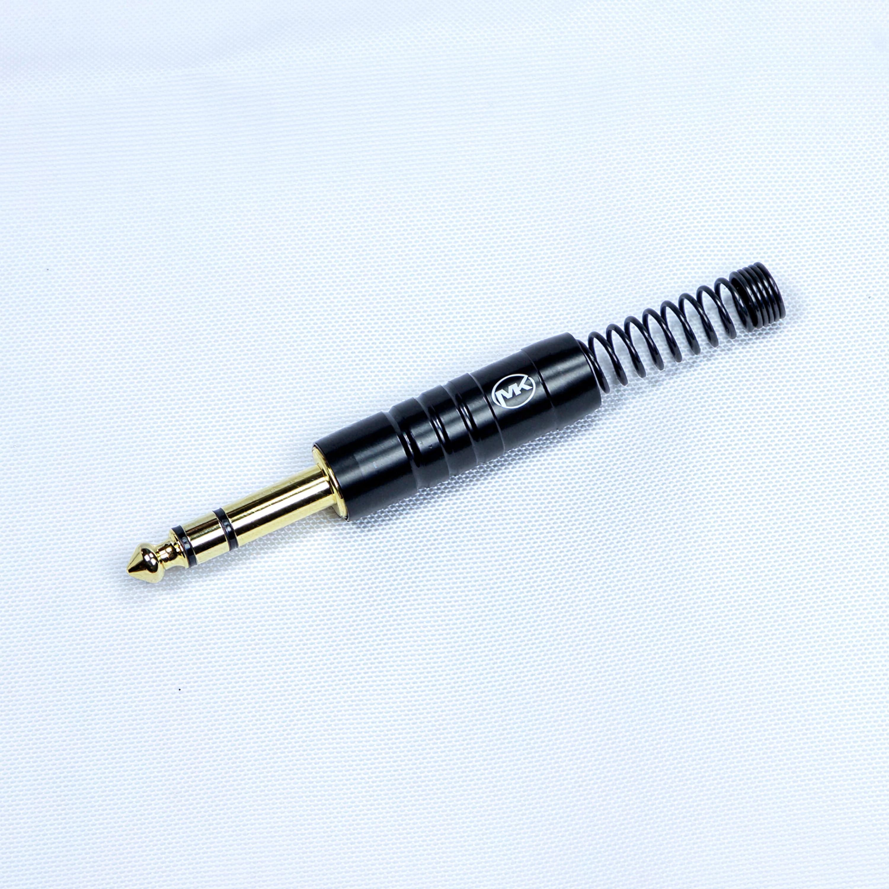Разъём Jack 6,3 мм MUZKABEL MJ-G-S BK (стерео) чёрный корпус - вид 1