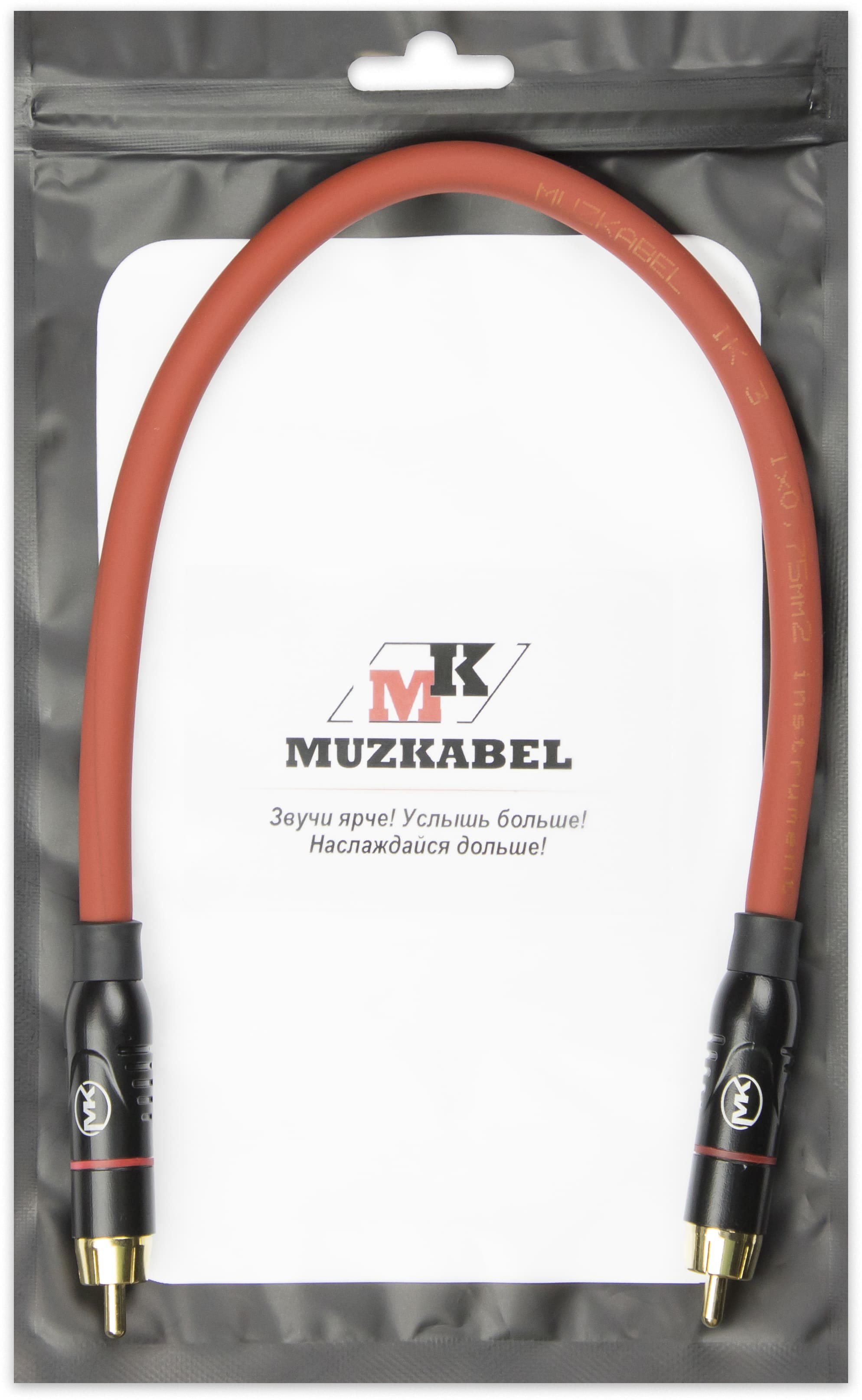 Патч-кабель MUZKABEL RCBIK3RP, RCA – RCA (Красное кольцо)