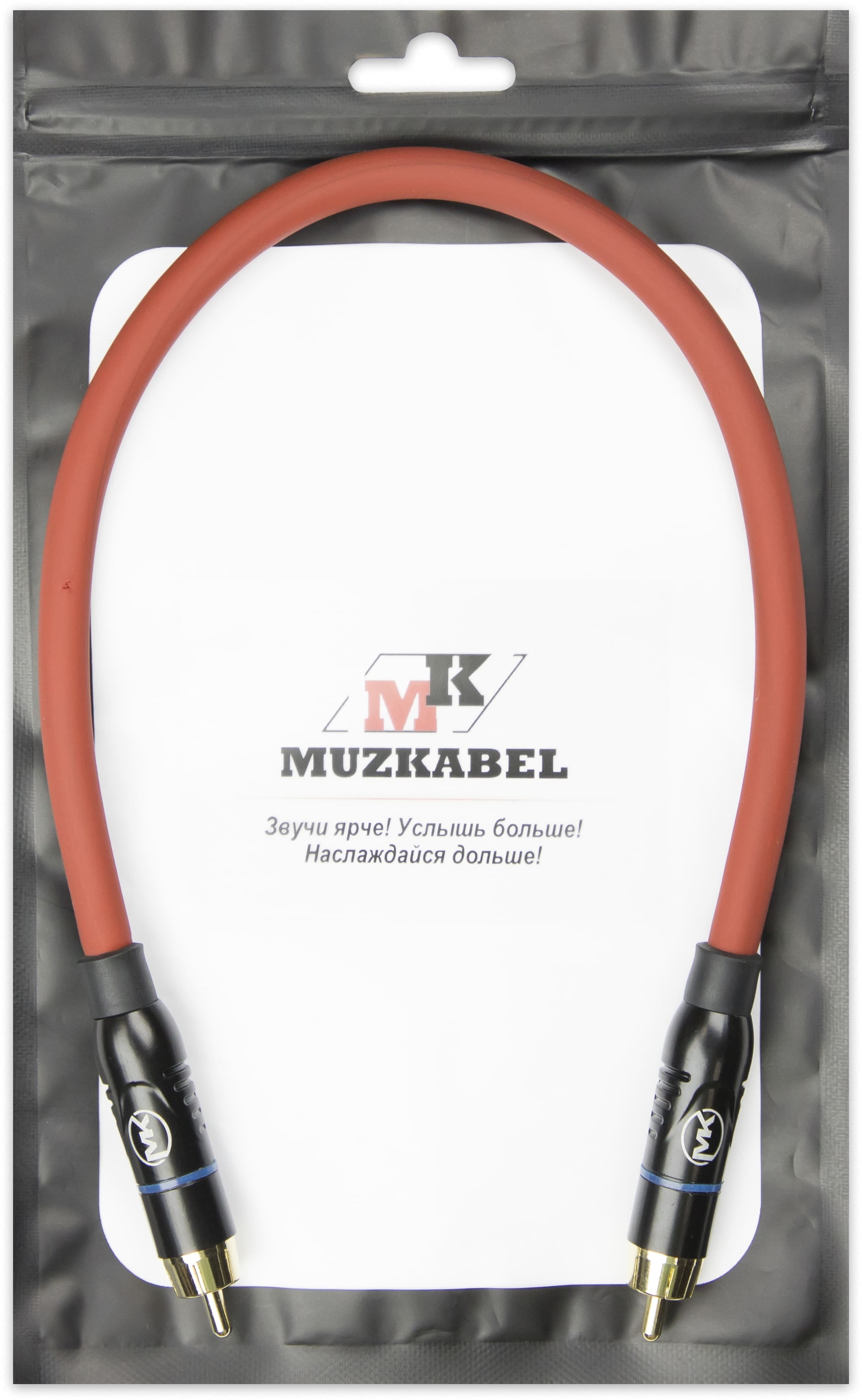 Патч-кабель MUZKABEL RCBIK3RP, RCA – RCA (Синее кольцо)