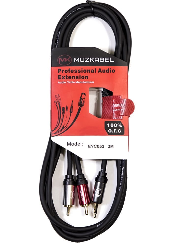 Аудио кабель MUZKABEL EYC05, MINI JACK (3.5) - 2RCA