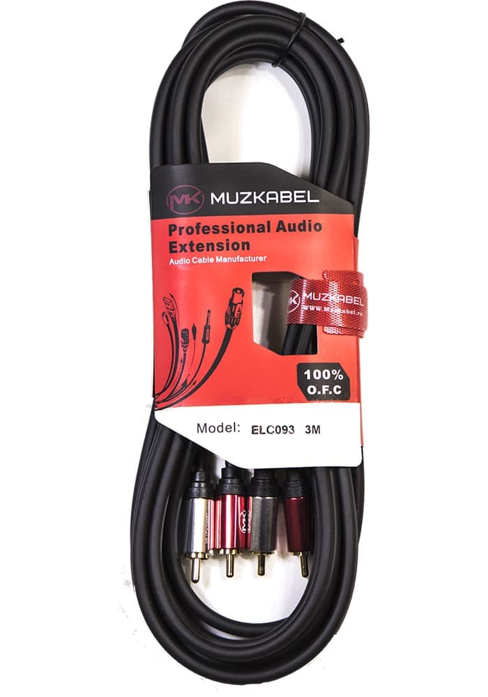 Аудио кабель MUZKABEL ELC09, 2RCA - 2RCA - вид 1