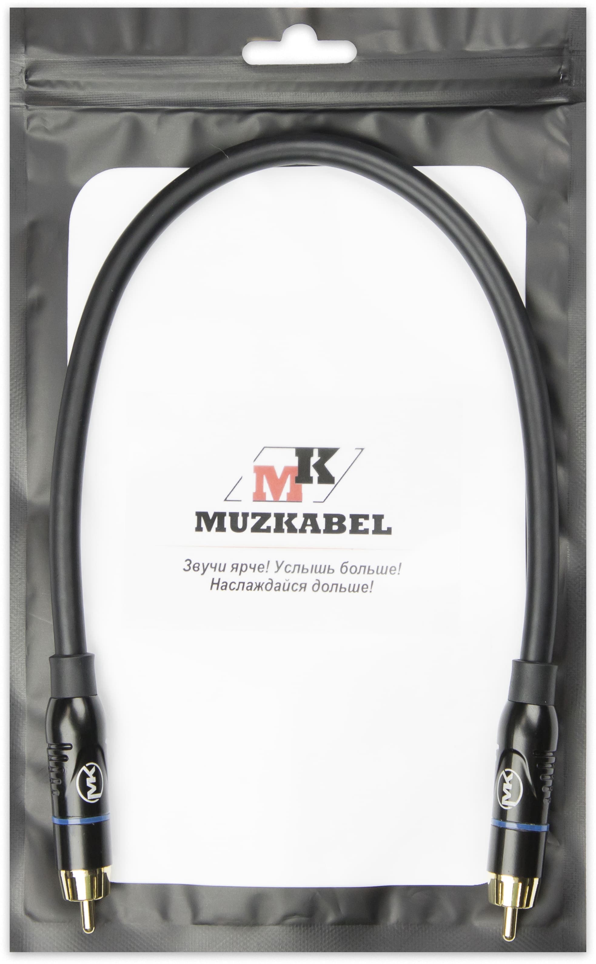 Патч-кабель MUZKABEL RSCMK3P, RCA – RCA (Синее кольцо)