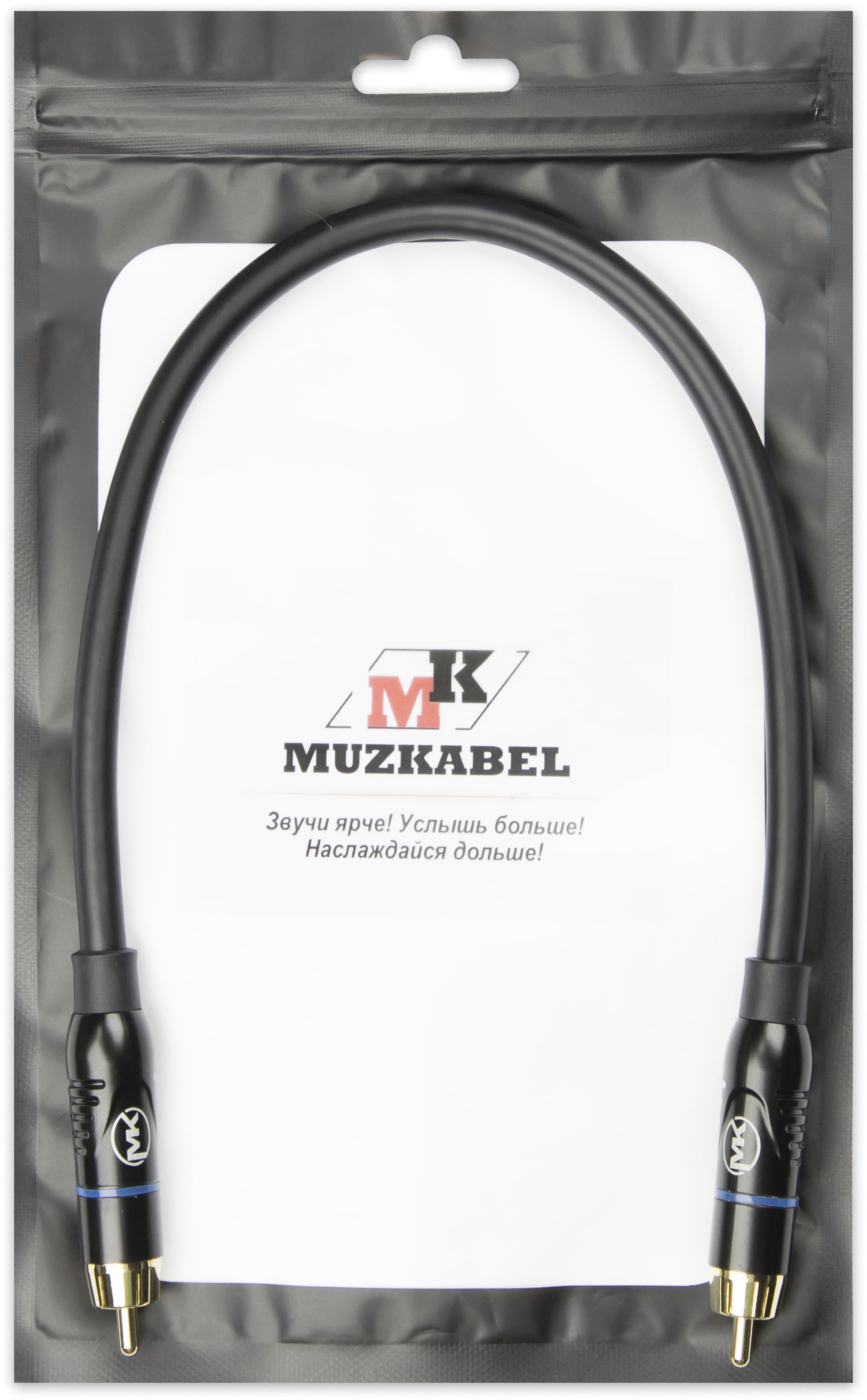 Патч-кабель MUZKABEL RSCMK3P, RCA – RCA (Синее кольцо)