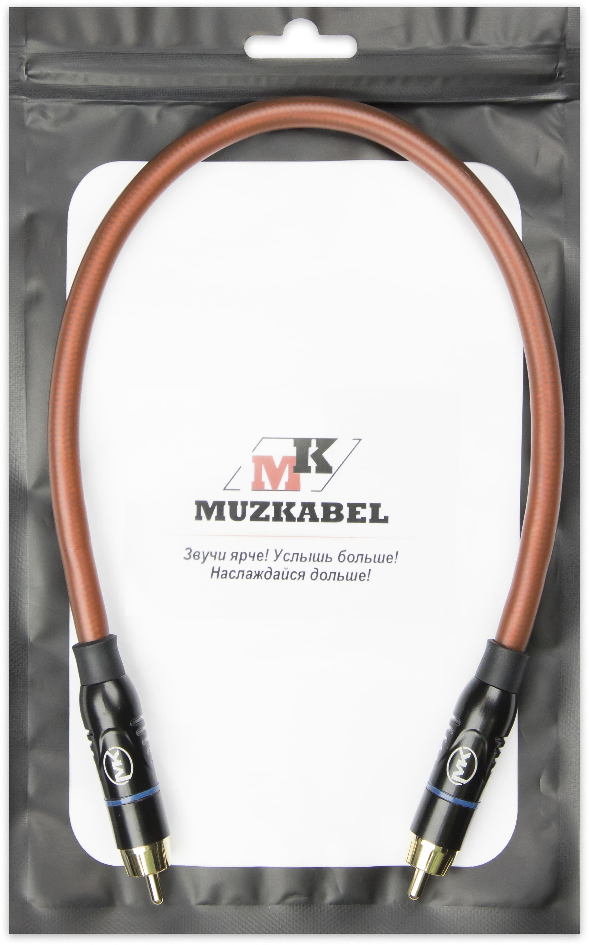 Патч-кабель MUZKABEL RCXMK5BP, RCA – RCA (Синее кольцо)