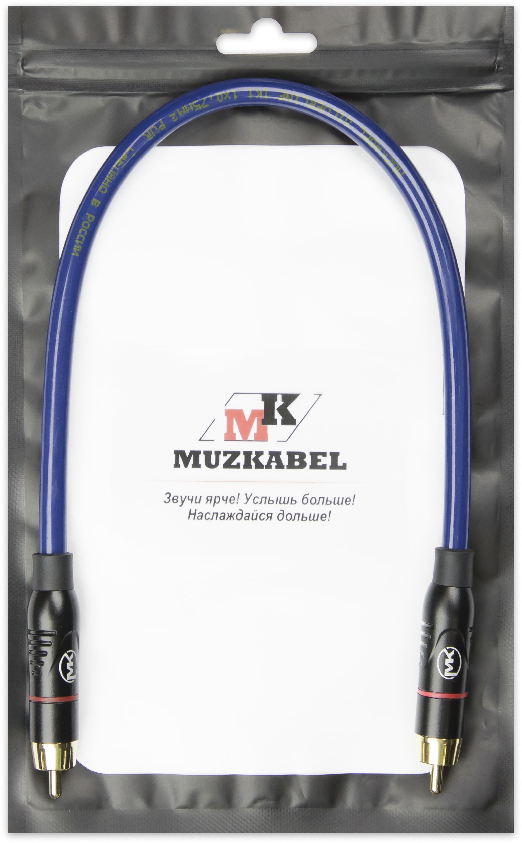 Патч-кабель MUZKABEL RSLIK1P, RCA – RCA (Красное кольцо)