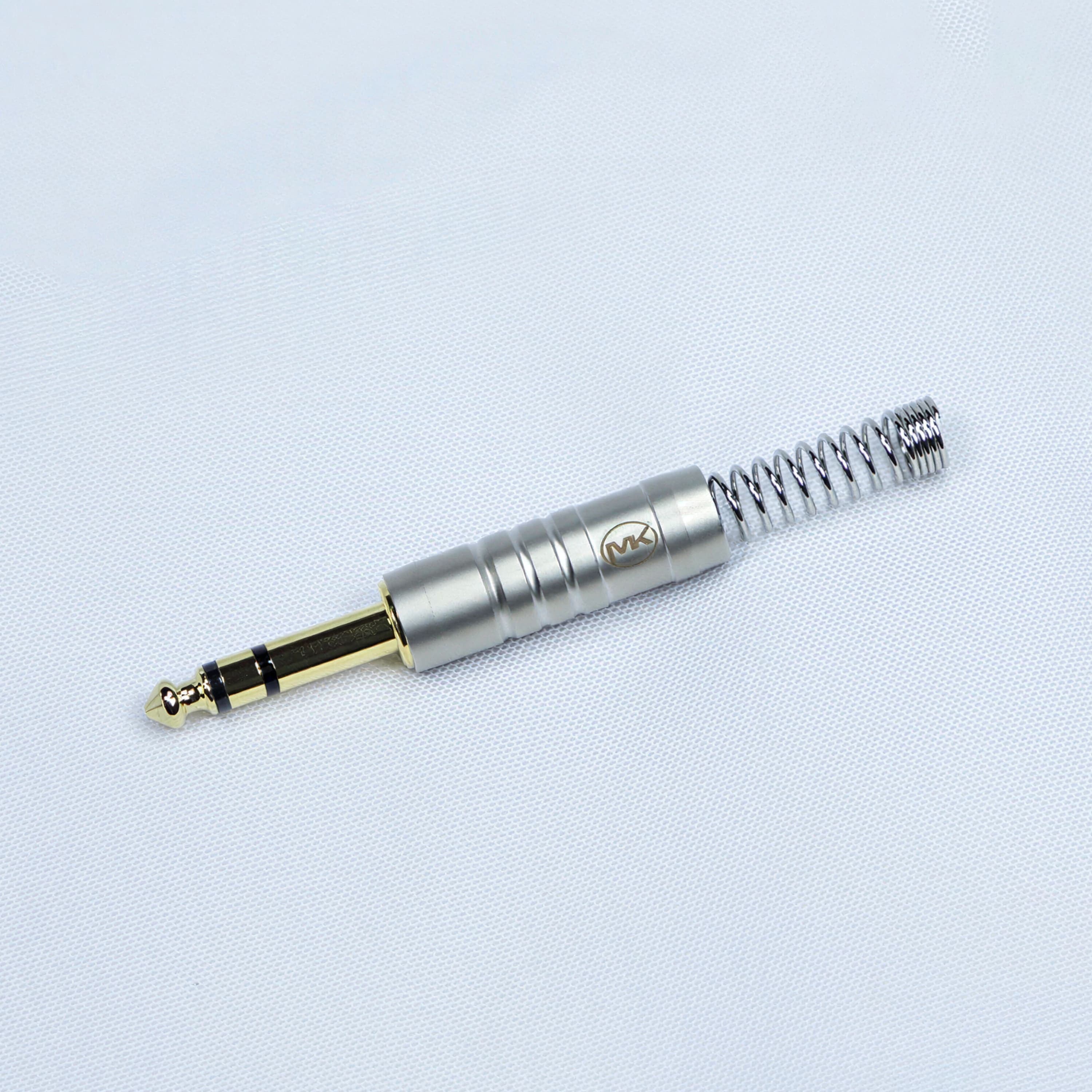Разъём Jack 6,3 мм MUZKABEL MJ-G-S NK (стерео) никелированный корпус - вид 1