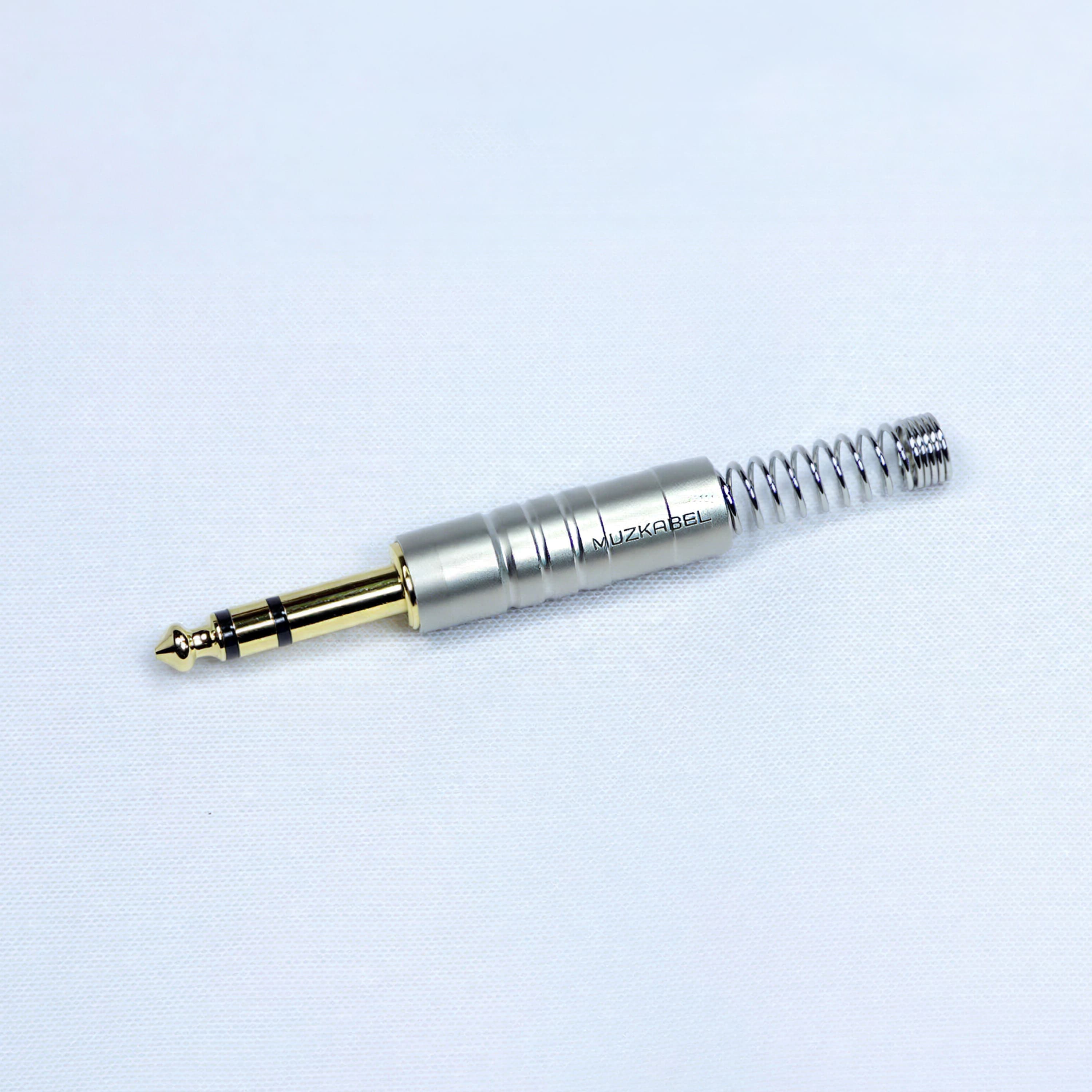 Разъём Jack 6,3 мм MUZKABEL MJ-G-S NK (стерео) никелированный корпус миниатюра 2