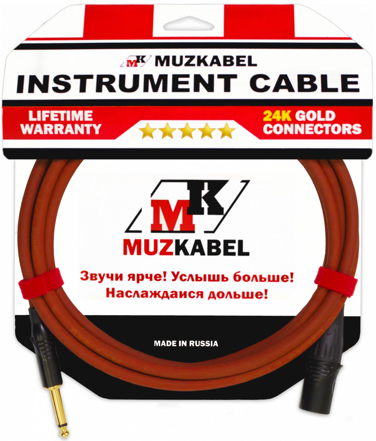 Гитарный кабель MUZKABEL TXCIK3R, JACK (моно) - XLR (папа)