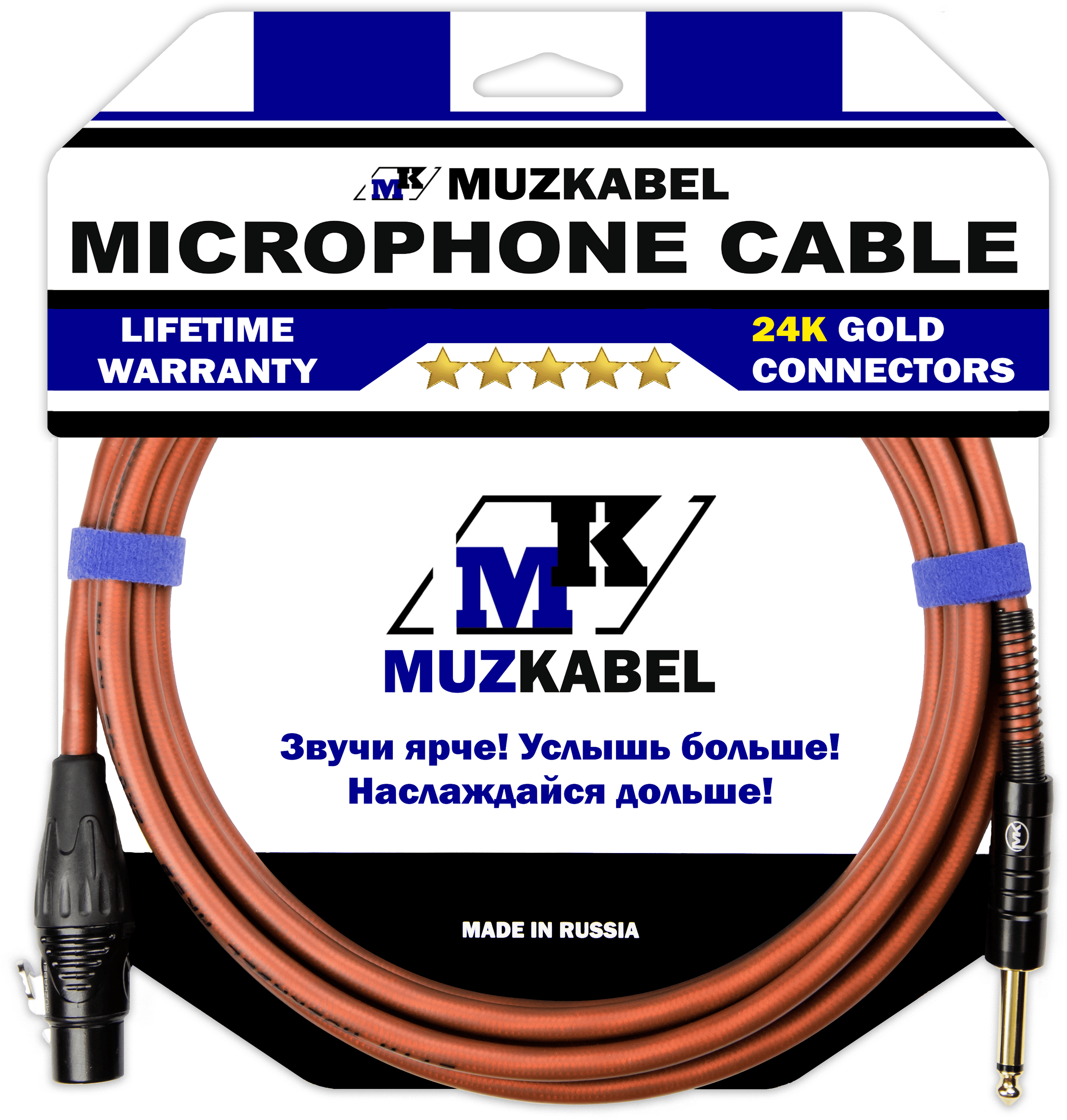 Микрофонный кабель MUZKABEL XJSMK5B, JACK (моно) - XLR (мама)