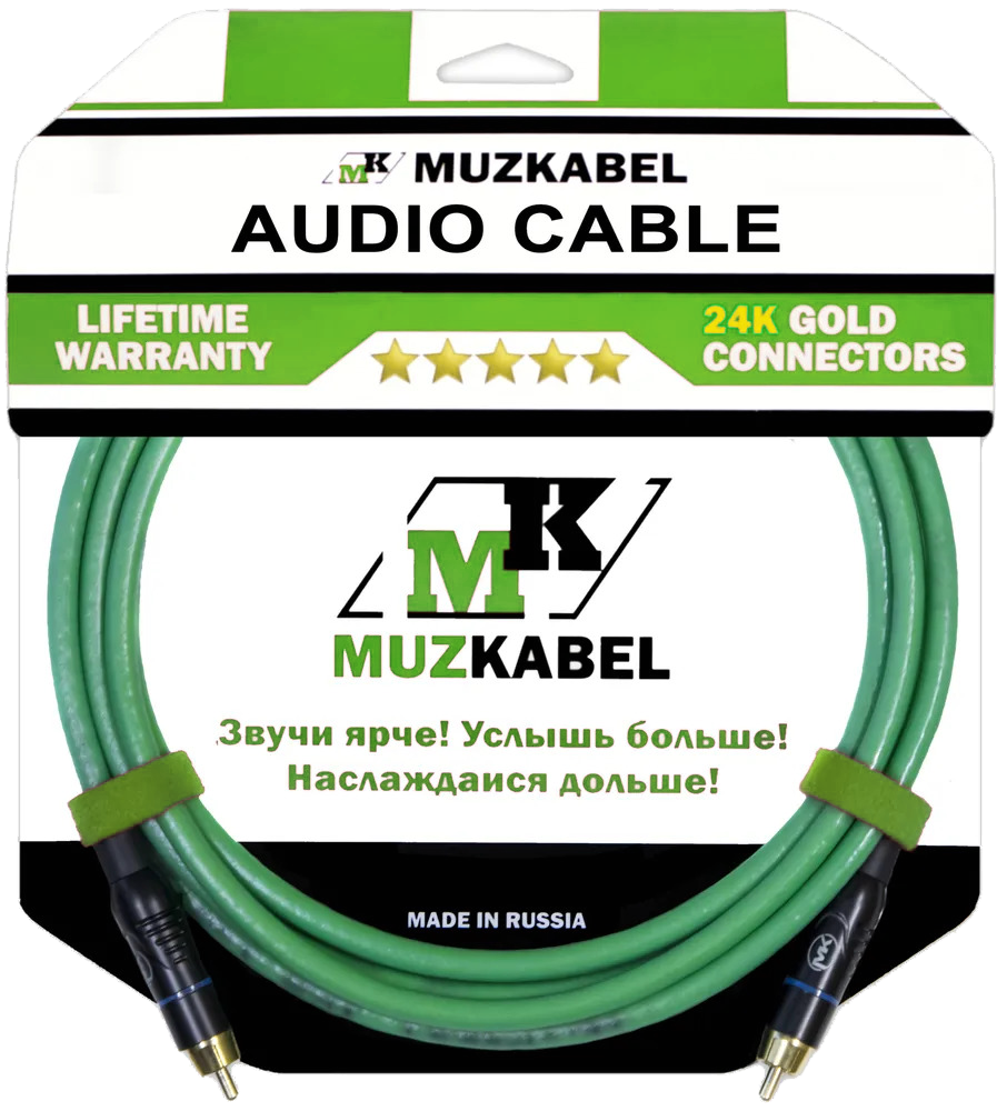 Аудио кабель MUZKABEL SRCIK2, RCA - RCA