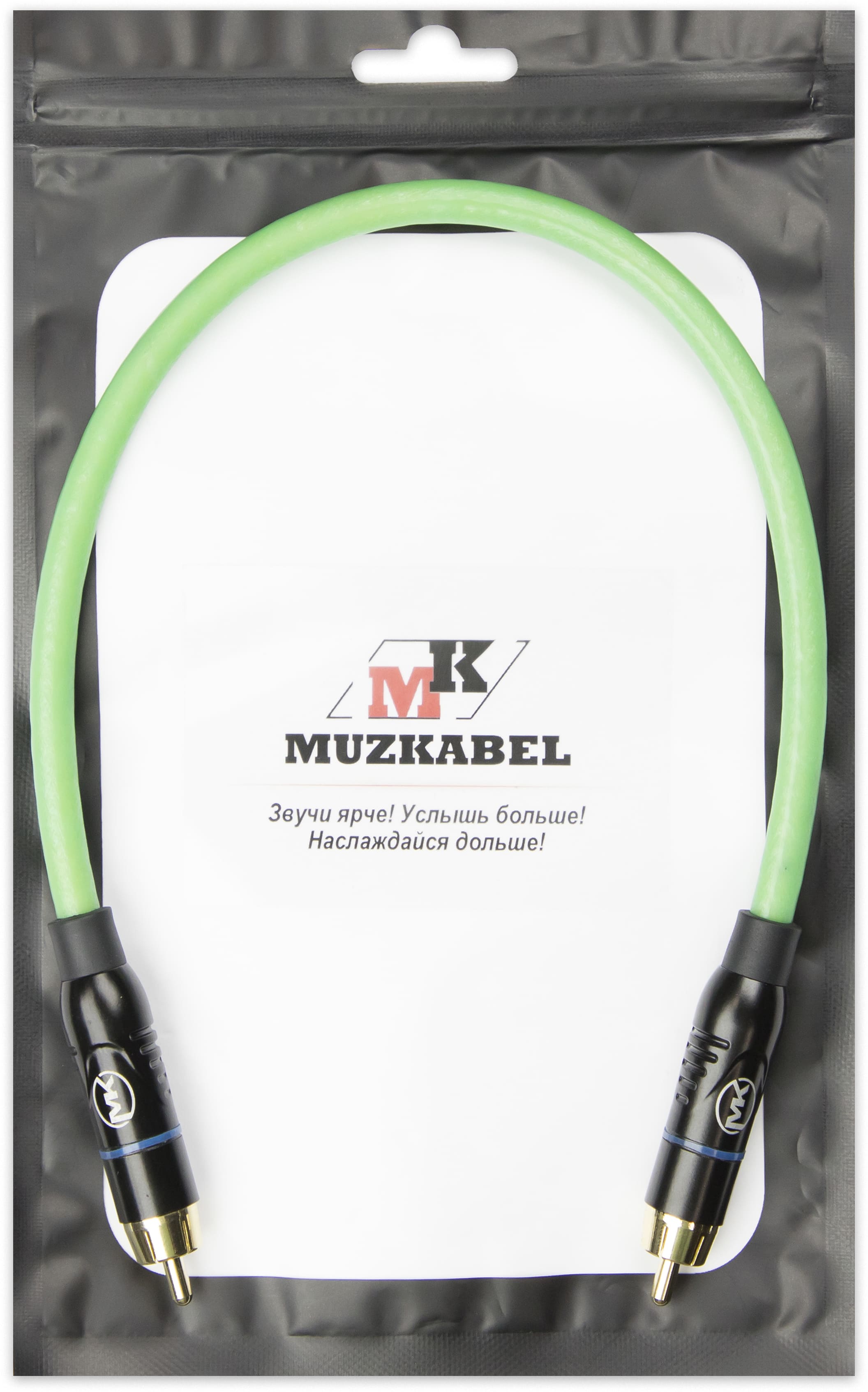 Патч-кабель MUZKABEL SRCIK2P, RCA – RCA (Синее кольцо)